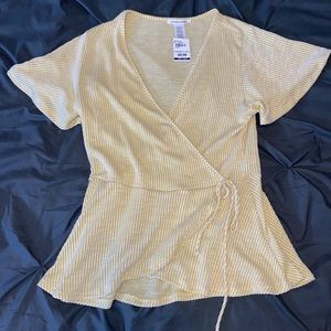 Yellow striped blouse